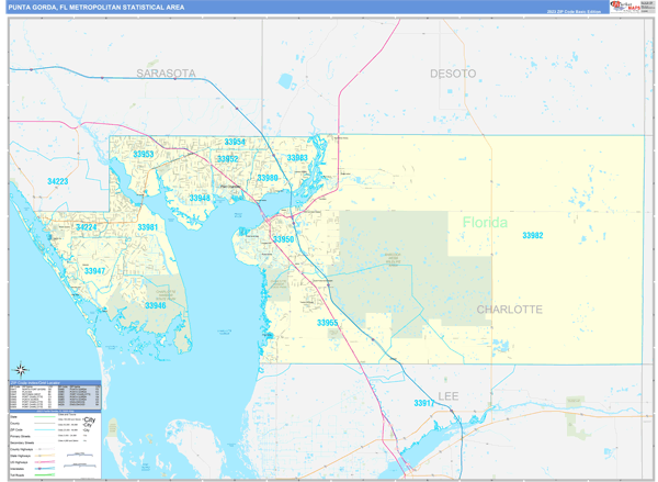 Punta Gorda Metro Area Digital Map Basic Style